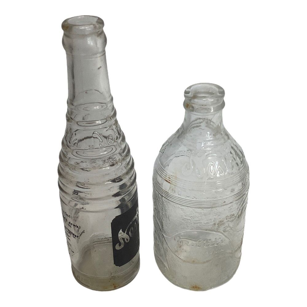 2 Vintage Soda Bottle ‎ Nesbitt's Of California Black Label Clear Label 1938 - Picture 7 of 7